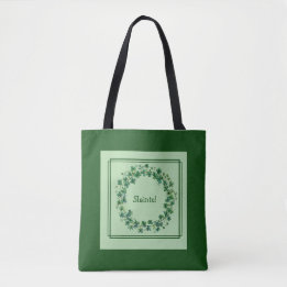 Tote Bag Charme celtique : couronne Shamrock et bénédiction