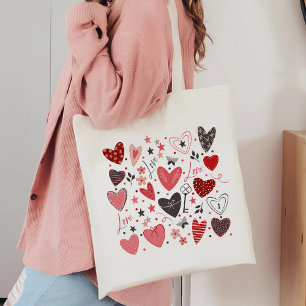 Tote Bag Charme Coeurs d'Amour Artistique