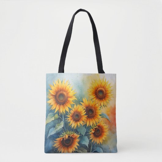 Tote Bag Charme de tournesol rustique Fourre-tout (Devant)