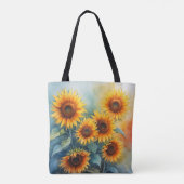 Tote Bag Charme de tournesol rustique Fourre-tout (Dos)