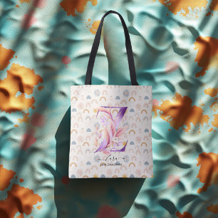 Tote Bag Charme radieux de Zara - Boho Monogramme floral Z