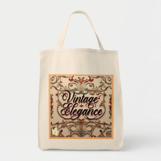 Tote Bag "Charme Vintage élégant" (Devant)