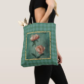 Tote Bag Charming Cottage Style Peony Imprimer (De près)