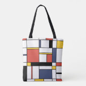 Tote Bag Charming Neoplasticism Style Monogramme. Lettre B (Dos)