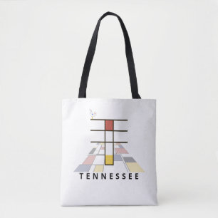 Tote Bag Charming Neoplasticism Style Monogramme. Lettre T
