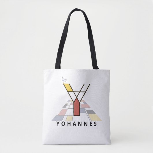 Tote Bag Charming Neoplasticism Style Monogramme. Lettre Y (Devant)
