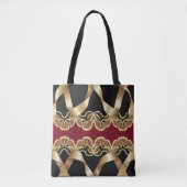 Tote Bag Charming Or noir Ribbon Design (Devant)