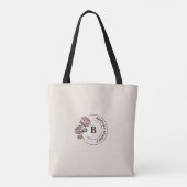 Tote Bag Charming Rose Bride Soirée Fourre-tout - Nom perso (Dos)