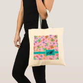 Tote Bag Charming Whimsy Butterflies Pink Monogramme (Devant (produit))