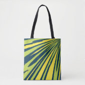 Tote Bag Chartreuse, bleu et jaune géométrique (Devant)