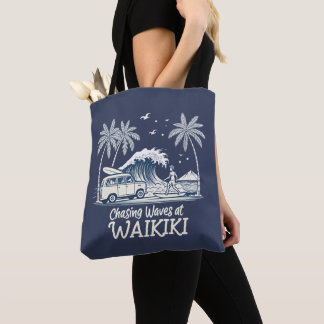 Tote Bag Chasing Waves at Waikiki