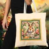 Tote Bag Chasse aux oeufs de lapin de Pâques