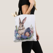 Tote Bag Chasse aux oeufs de lapin de Pâques (De près)