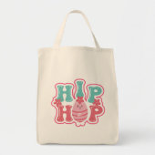 Tote Bag Chasse aux oeufs de lapin mignon Hip hop Bonne Pâq (Devant)