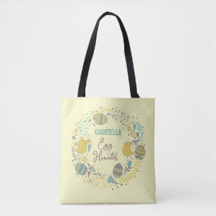 Tote Bag Chasse aux oeufs de Pâques colorée amusante