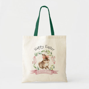 Tote Bag Chasse aux oeufs de Pâques pour lapin mignon pers