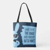 Tote Bag Chasse aux oeufs drôle mignonne (Dos)