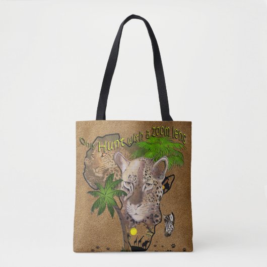 Tote Bag Chasse uniquement avec un objectif zoom (Devant)