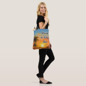 Tote Bag Chasser l'heure dorée Désert Couché d'Aesthetic (Sur le modèle)