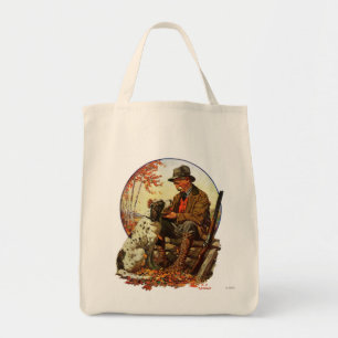 Tote Bag Chasseur et épagneul