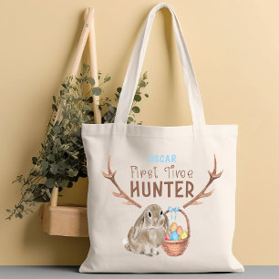Tote Bag Chasseur première fois Cute Boy Easter Egg Hunt Fo