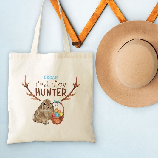 Tote Bag Chasseur première fois Cute Boy Easter Egg Hunt Fo