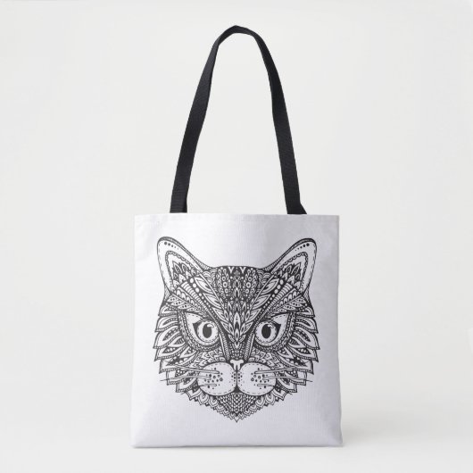 Tote Bag Chat 3 de style (Devant)