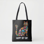 Tote Bag Chat à pois de la journée des points (Devant)