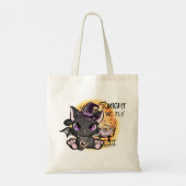 Tote Bag Chat à sorcière noire | Chat d'Halloween (Dos)