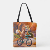 Tote Bag Chat à vélo (Dos)
