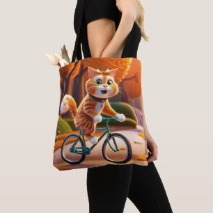 Tote Bag Chat à vélo