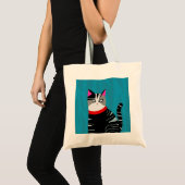Tote Bag Chat Abstrait (Devant (produit))