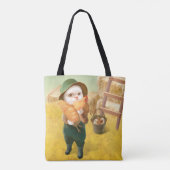 Tote Bag Chat adorable avec Hen à la ferme (Dos)
