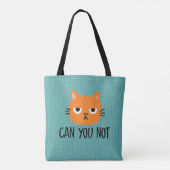 Tote Bag Chat agacé NE PEUT-ON PAS Drôle (Dos)