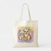 Tote Bag Chat aime le chien (Dos)