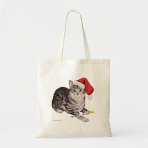 Tote Bag Chat américain à poil court tabby - Noël