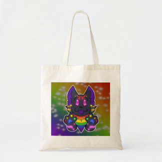 Tote Bag Chat arc-en-ciel