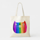 Tote Bag Chat arc-en-ciel (Dos)