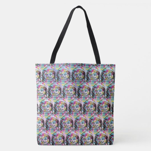 Tote Bag Chat Astronaute (Devant)