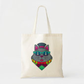Tote Bag Chat aux échecs avec pièce d'échecs Pawn (Devant)