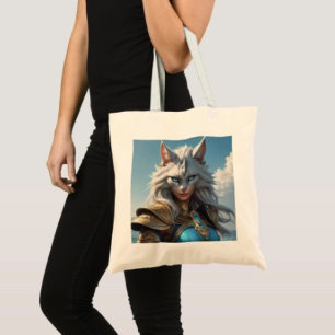Tote Bag Chat aux yeux bleus méchants