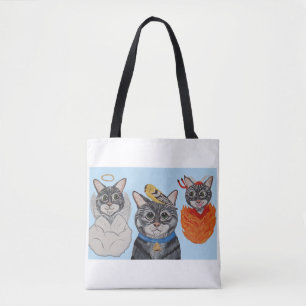 Tote Bag Chat avec ange et diable