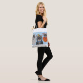 Tote Bag Chat avec ange et diable (Sur le modèle)