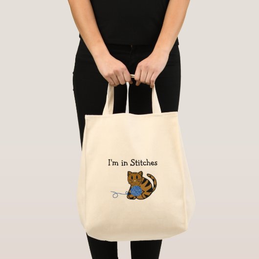 Tote Bag Chat avec Boule de Fer et dire (Devant (produit))