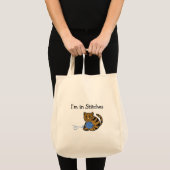 Tote Bag Chat avec Pelote de Fils et Dicton (Devant (produit))