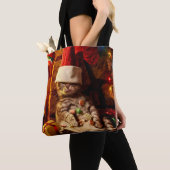 Tote Bag Chat avec prise sur la tête (De près)