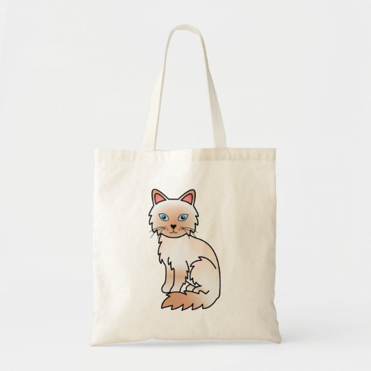 Tote Bag Chat Birman / Ragdoll Point Rouge (Devant)