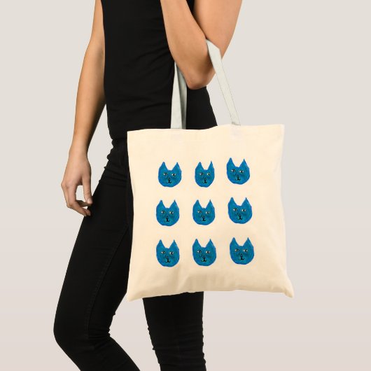 Tote Bag chat bleu (Devant (produit))