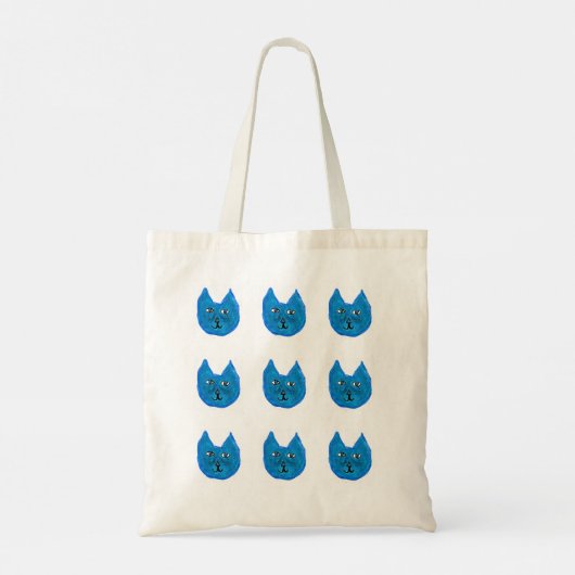 Tote Bag chat bleu (Dos)