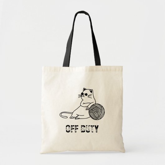 Tote Bag Chat blond hors service - Chat blond et amusant à (Devant)